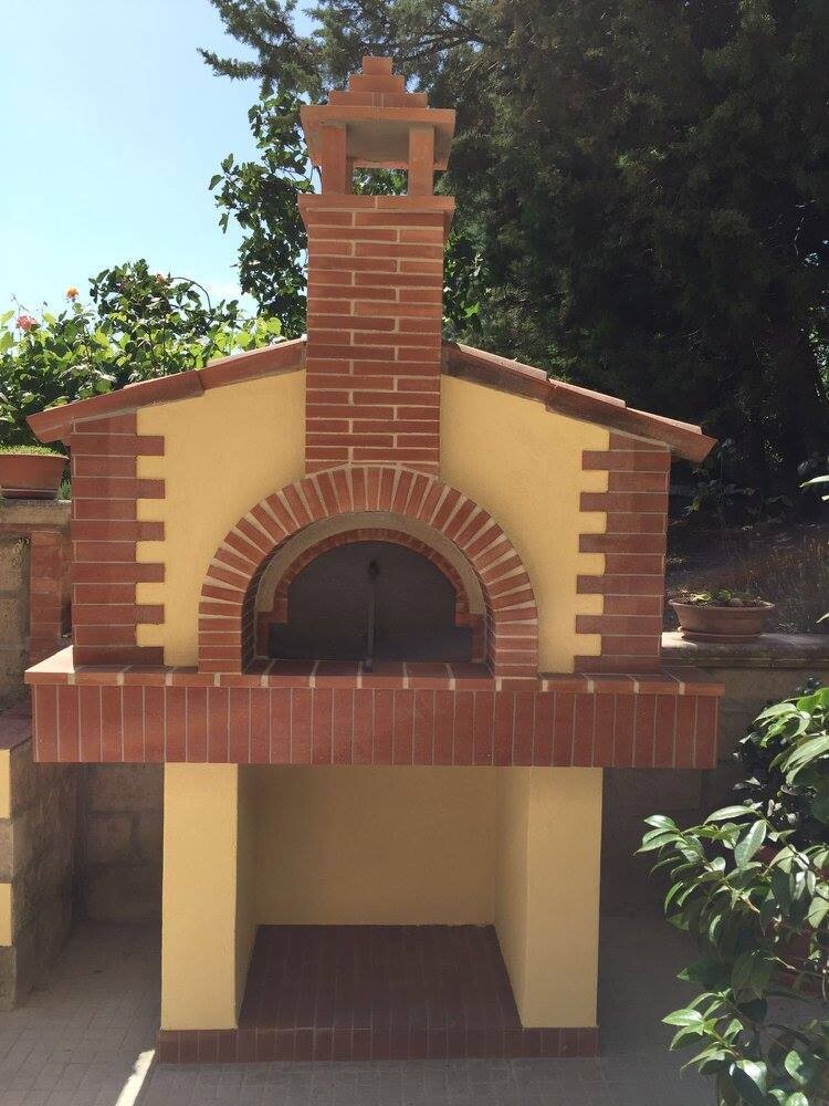 FORNO A LEGNA PREFABBRICATO IN COTTO REFRATTARIO DA 100X100