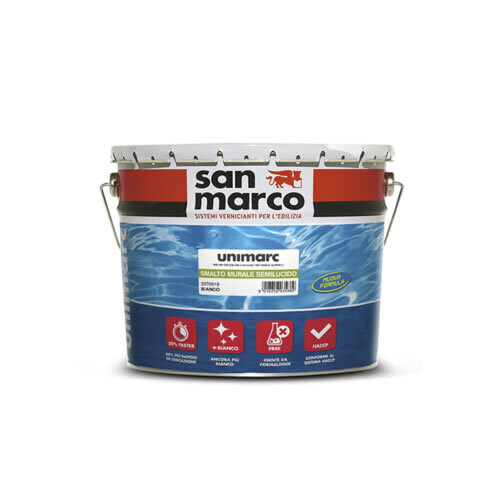 UNIMARC SMALTO MURALE OPACO BIANCO 2,5LT