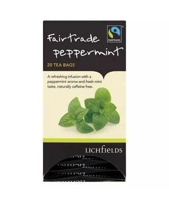 Lichfields Fairtrade Peppermint 20 Tea Bags