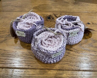 Reusable makeup pads and basket