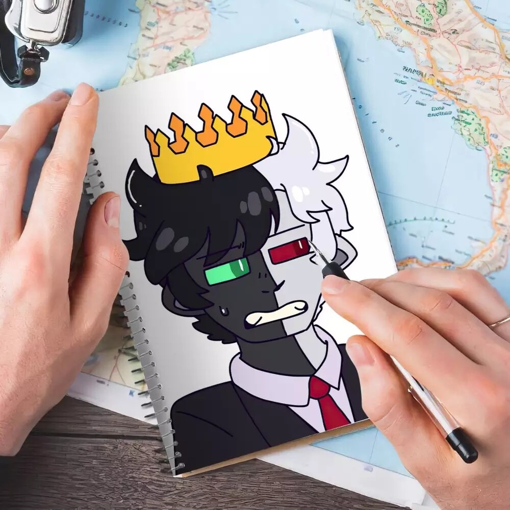 Ranboo Spiral Bound Notebook Journal Diary Gift for Fans Our Cat Boy Notebook