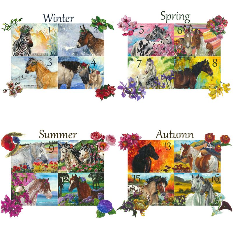 4 Seasons Postal Cards / 4 Saisons Cartes Postales