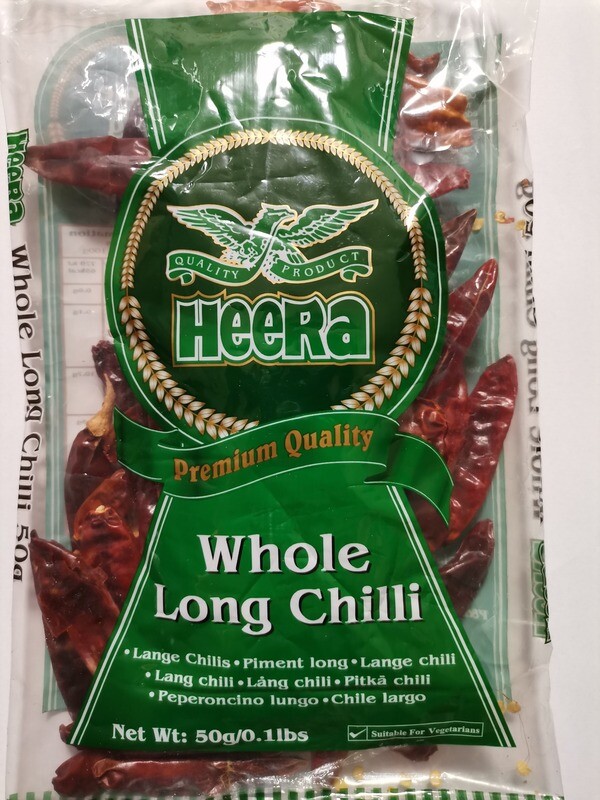 Heera Whole Long Red Chilli - 50 g