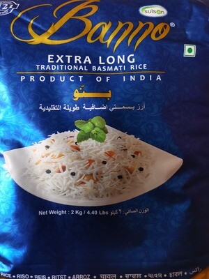 Banno Extra Long Basmati Rice - 2 kg