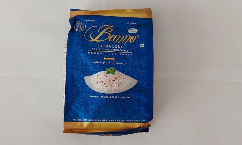 Banno Extra Long Basmati Rice - 1 kg