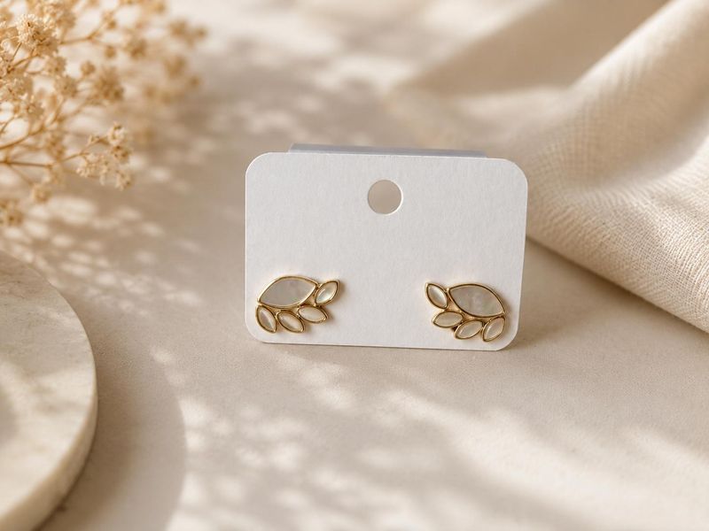 Elegant Leaf Stud Earrings