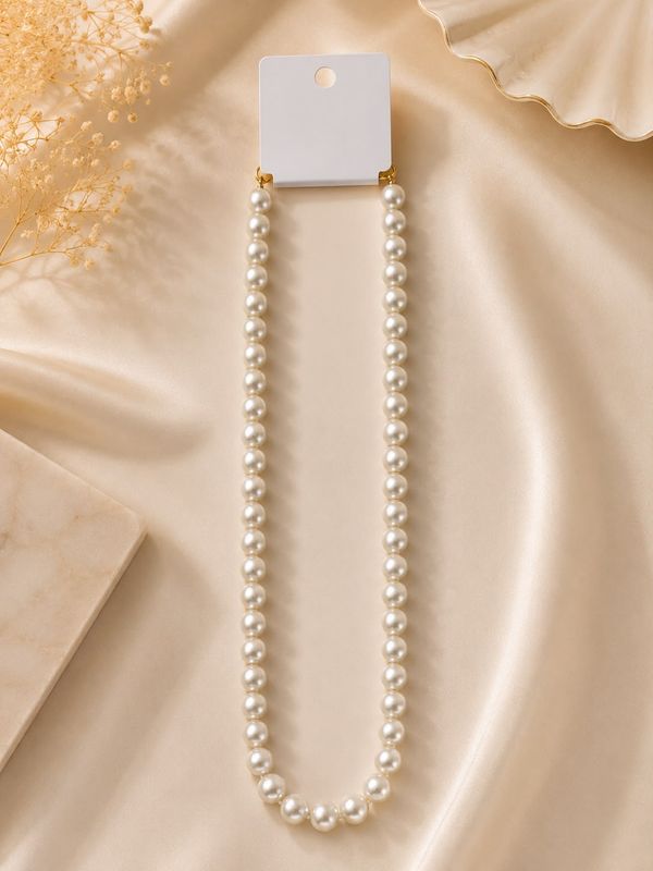 Elegant White Bead Neck Chain