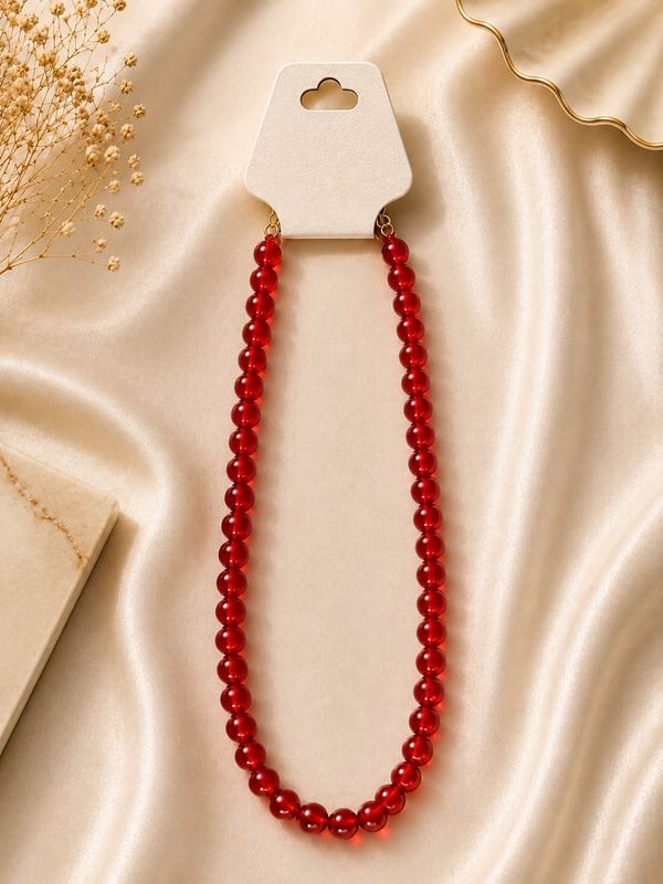 Red Beaded Neck Chain