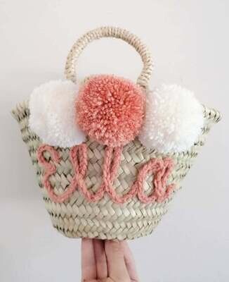 Small Woven Palm Leaves Basket Bags