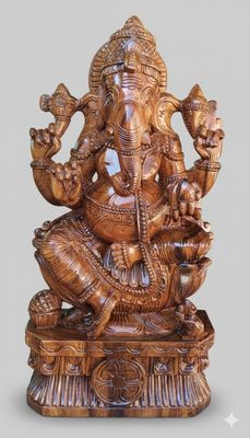 24 " Ganesha wood sculpture