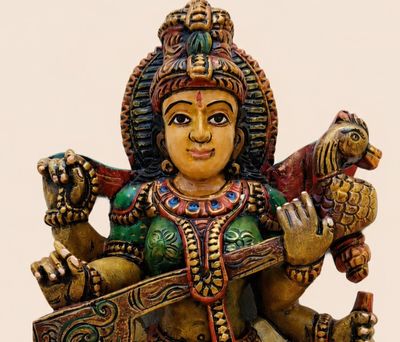 24" Divine Saraswathi Statue – Goddess of Knowledge & Wisdom