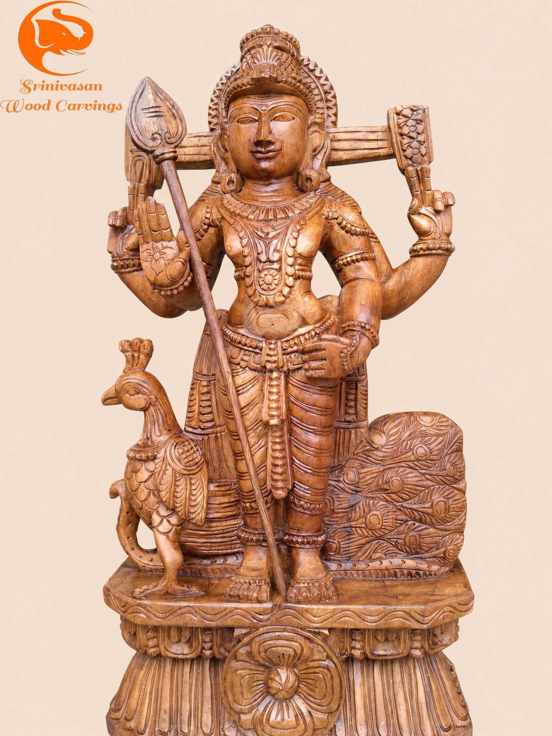 24" Traditional Lord Murugan Idol with Matt Finishing