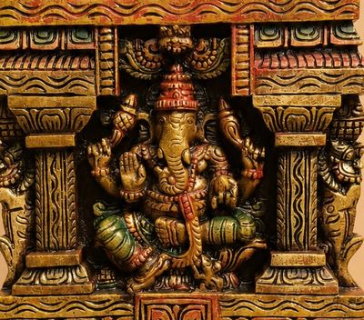 24 " Wall mount Kavadi Type Ganesh with Premium wood