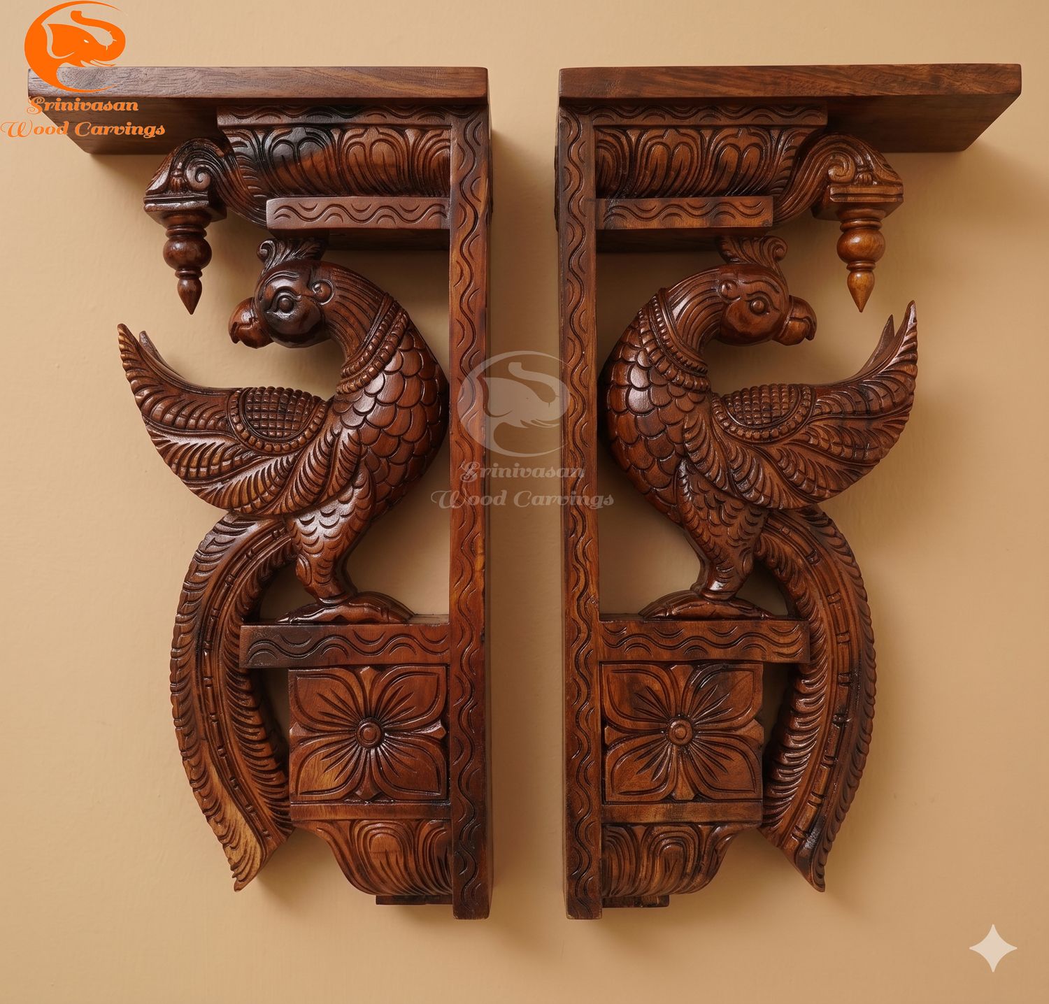 18" Decorative Wooden Parrot Hanging for Home decor 18" Decorative Wooden Parrot Hanging for Home decor