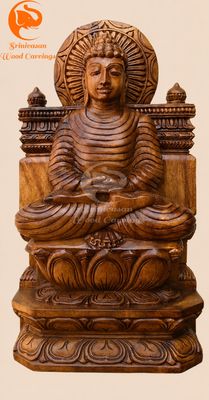 18" Meditating Buddha Wooden Sculpture 18" Meditating Buddha Wooden Sculpture
