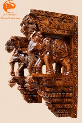 18" Handcrafted Elephant Wall Hanging Bracket 18" Handcrafted Elephant Wall Hanging Bracket