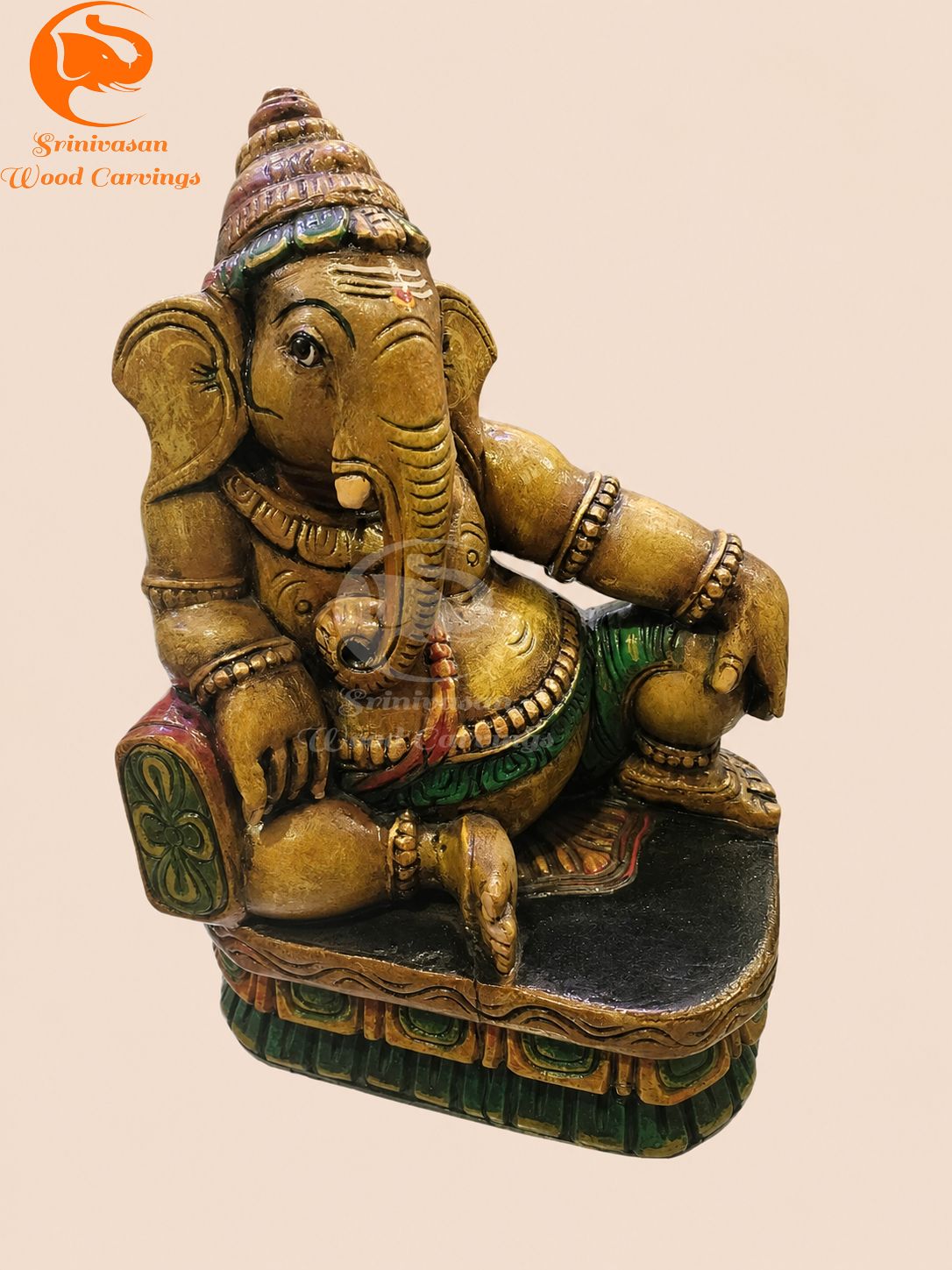 12" Divine Wooden Ganesha Statue 12" Divine Wooden Ganesha Statue