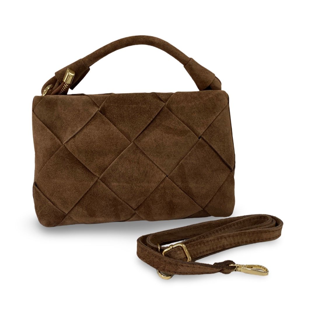 Stefani – Mala italijanska velurska kožna torba