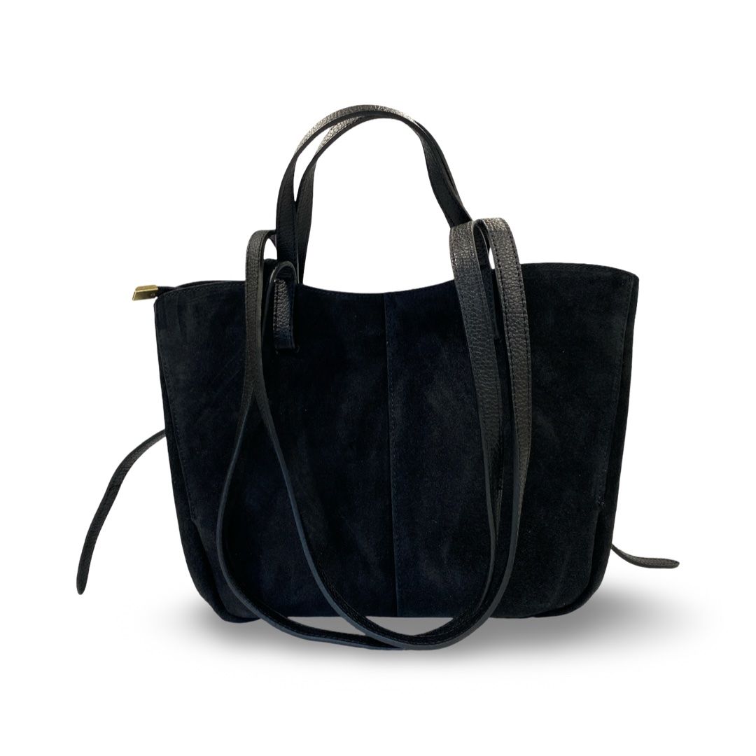 Kožna torba Milica- kombinacija kože i velura