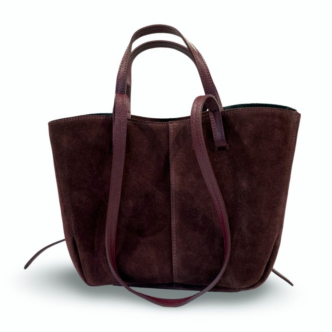 Kožna torba Valentina- kombinacija kože i velura