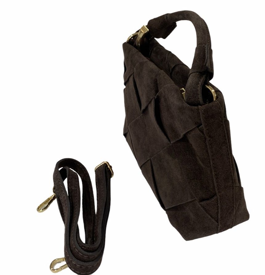 Dijana– Mala italijanska velurska kožna torba