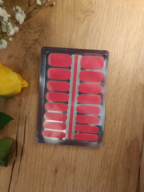 Flashing Flamingo Red, 16er-Nagelfolie Flashing Flamingo Red, 16er-Nagelfolie