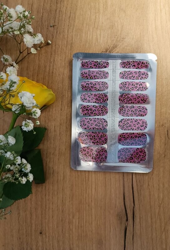 Glitter Leo Pink, 16er-Nagelfolie Glitter Leo Pink, 16er-Nagelfolie