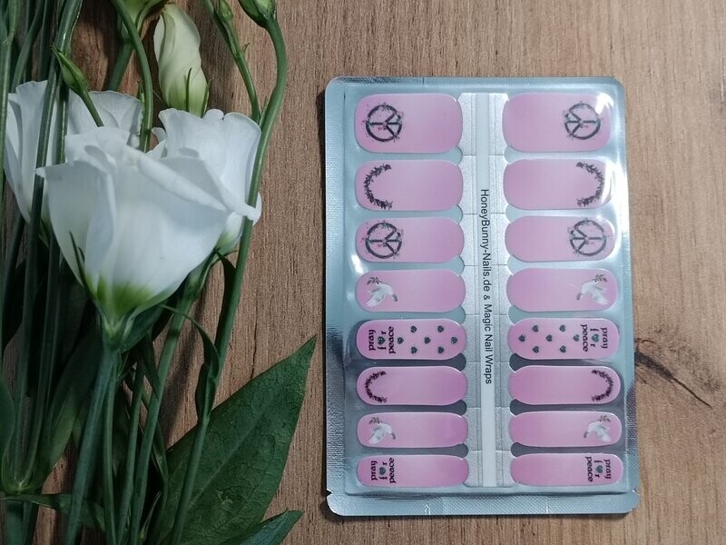 Pray for Peace Frozen Strawberry, 16er-Nagelfolie Pray for Peace Frozen Strawberry, 16er-Nagelfolie