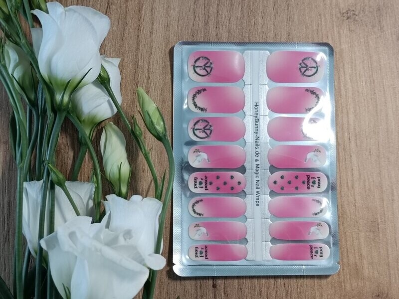 Pray for Peace Cherry Cream, 16er-Nagelfolie Pray for Peace Cherry Cream, 16er-Nagelfolie