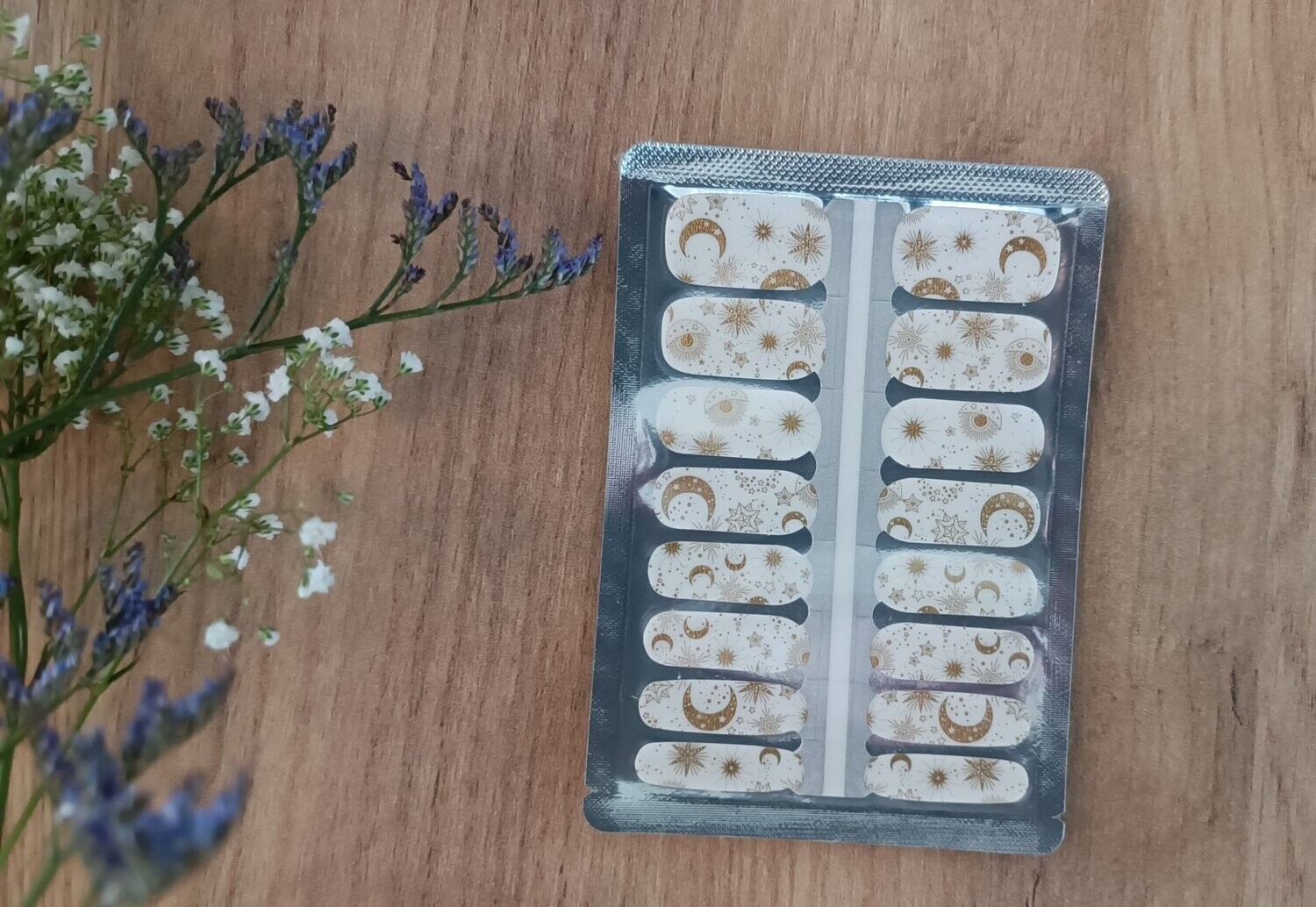 Sun, Moons and Stars, transparente 16er-Nagelfolie Magic Nail Wraps