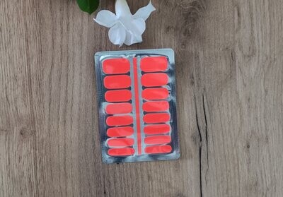 Neon-Orange, 16er-Nagelfolie Neon-Orange, 16er-Nagelfolie