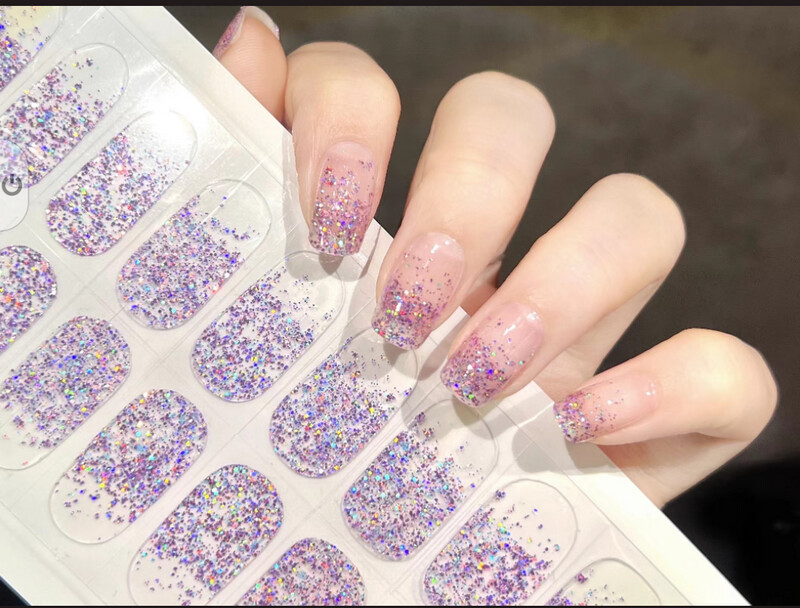 Lilac Glitter French Deluxe, 22er Nagelfolie Lilac Glitter French Deluxe, 22er Nagelfolie