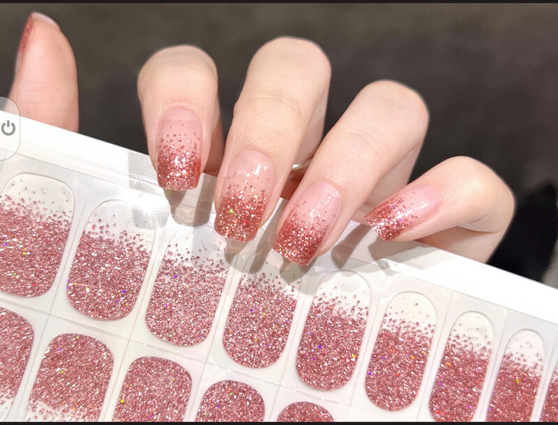 Rose Glitter French Deluxe, 22er Nagelfolie Rose Glitter French Deluxe, 22er Nagelfolie