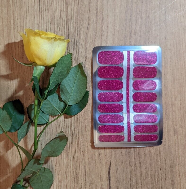 Framboise Glitter, 16-er Nagelfolie Framboise Glitter, 16-er Nagelfolie