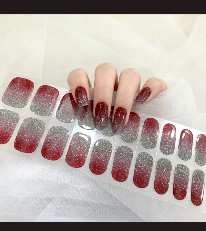 Burgund goes Grey Deluxe, 22er Nagelfolie Burgund goes Grey Deluxe, 22er Nagelfolie