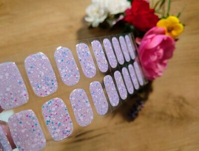 Ibiza Style Mauve Glam, UV-Gel-Folie mit nachtleuchtenden Glitzer-Partikeln, 20er-Nagelfolie Magic Nail Wraps NG200261 Ibiza Style Mauve Glam, UV-Gel-Folie mit nachtleuchtenden Glitzer-Partikeln, 20er-Nagelfolie Magic Nail Wraps NG200261
