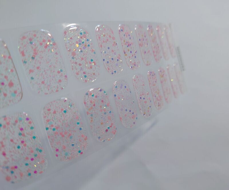 Ibiza Style Natural Glam, transparente UV-Gel-Folie mit nachtleuchtenden Glitzer-Partikeln, 20er-Nagelfolie Magic Nail Wraps NG200264 Ibiza Style Natural Glam, transparente UV-Gel-Folie mit nachtleuchtenden Glitzer-Partikeln, 20er-Nagelfolie Magic Nail Wraps NG200264