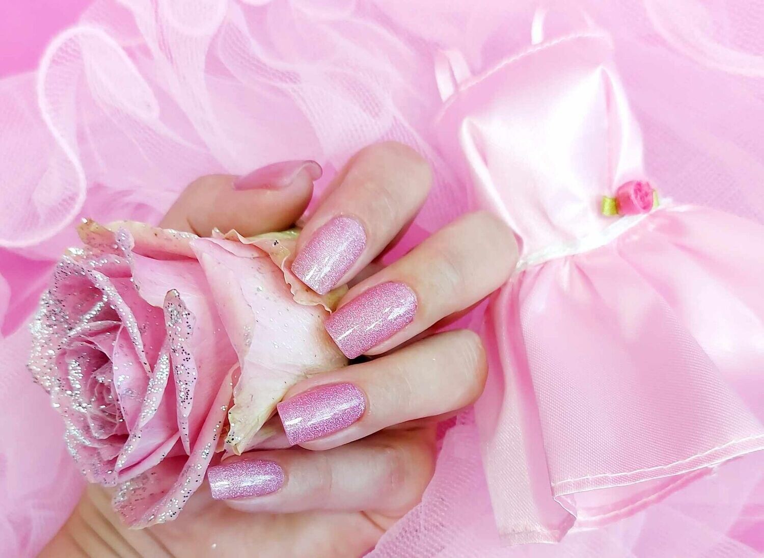 Icy Pink, leicht semitransparente UV-Gel-Folie , 20er-Nagelfolie Magic Nail Wraps NG200232