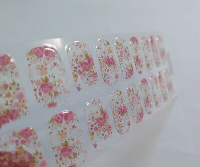 Flower Dream, transparente UV-Gel-Folie, 20er-Nagelfolie