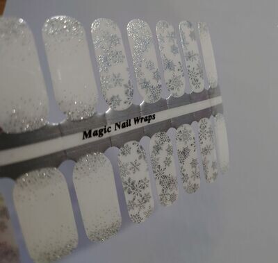 Snow, Overlay, transparente 16er-Nagelfolie