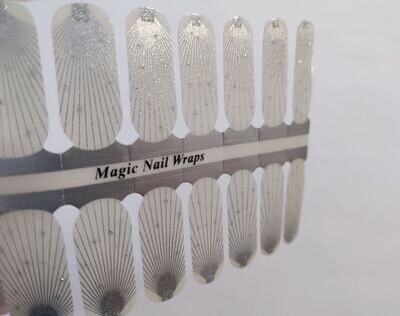 Chantara Silver, Overlay, transparente 16er-Nagelfolie Magic Nail Wraps Exklusivdesign Chantara Silver, Overlay, transparente 16er-Nagelfolie Magic Nail Wraps Exklusivdesign
