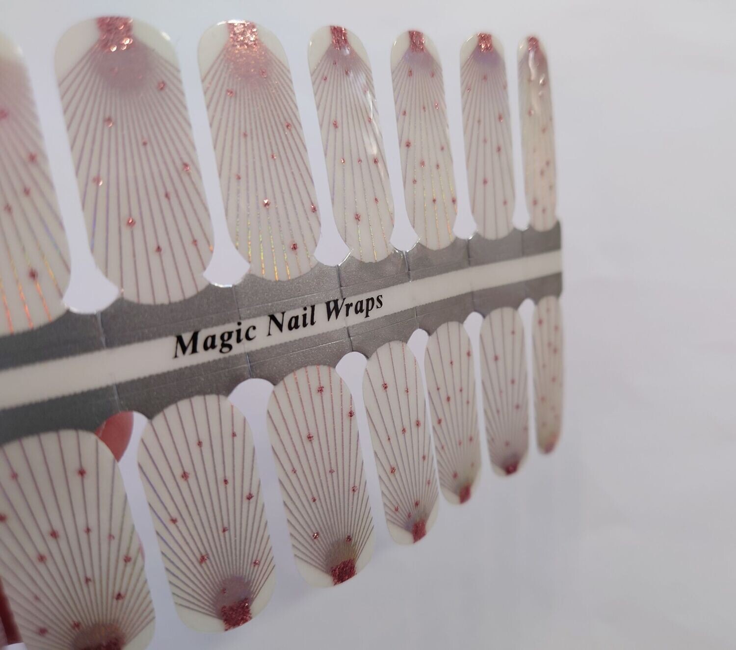 Chantara Roségold, Overlay, transparente 16er-Nagelfolie Magic Nail Wraps Exklusivdesign
