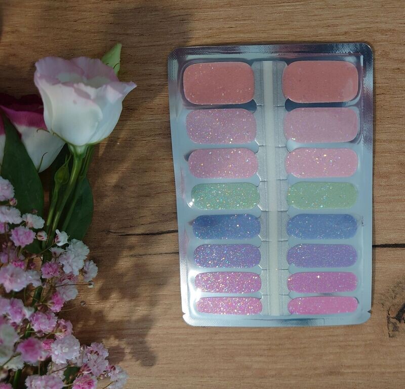 Sparkling Pastells, 16-er Nagelfolie Sparkling Pastells, 16-er Nagelfolie