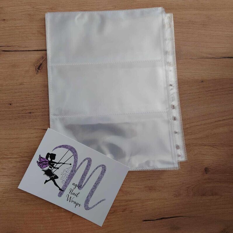 DIN A 4-Sammelhüllen für 20er- bis 24er-Nagelfolien, 10 Stück DIN A 4-Sammelhüllen für 20er- bis 24er-Nagelfolien, 10 Stück