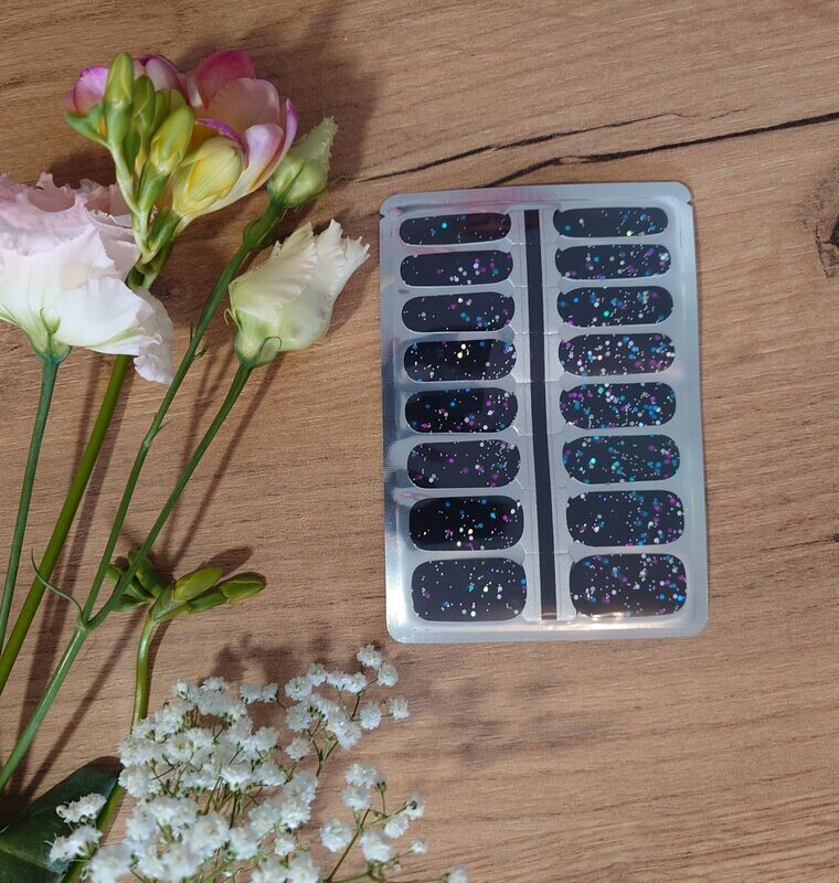 Black and Glitter, 16-er Nagelfolie Black and Glitter, 16-er Nagelfolie