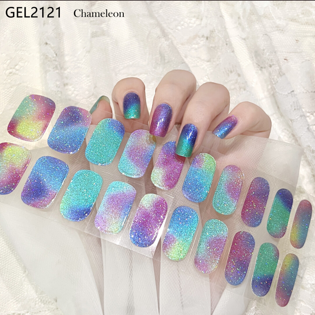 Rainbow Glitter Deluxe, 22er Nagelfolie