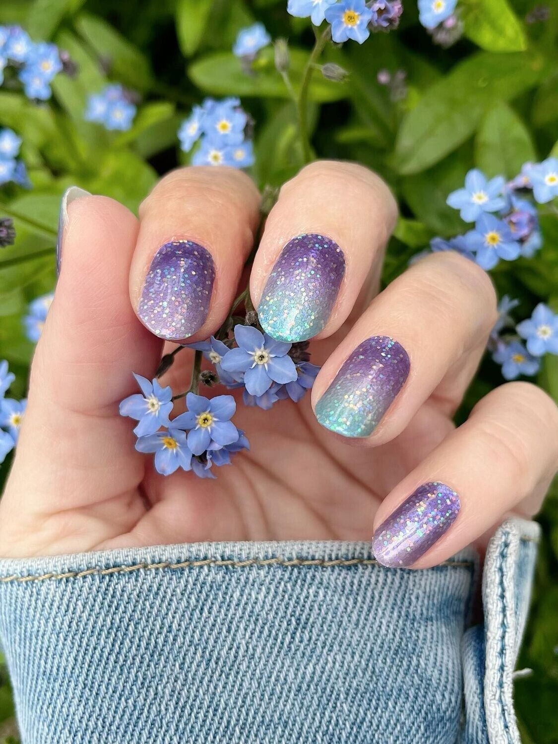 Teal me purple, 16-er Nagelfolie