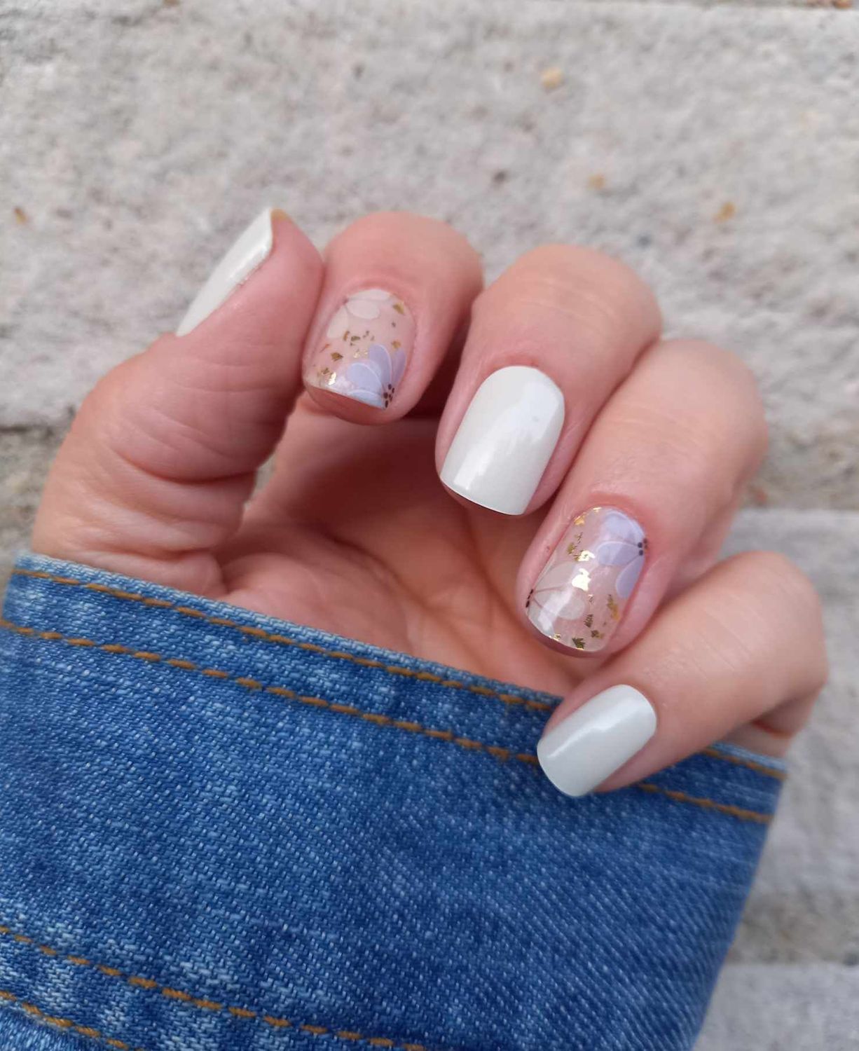 Hannah, teilweise transparente UV-Gel-Folie, 20er-Nagelfolie Magic Nail Wraps NG200368