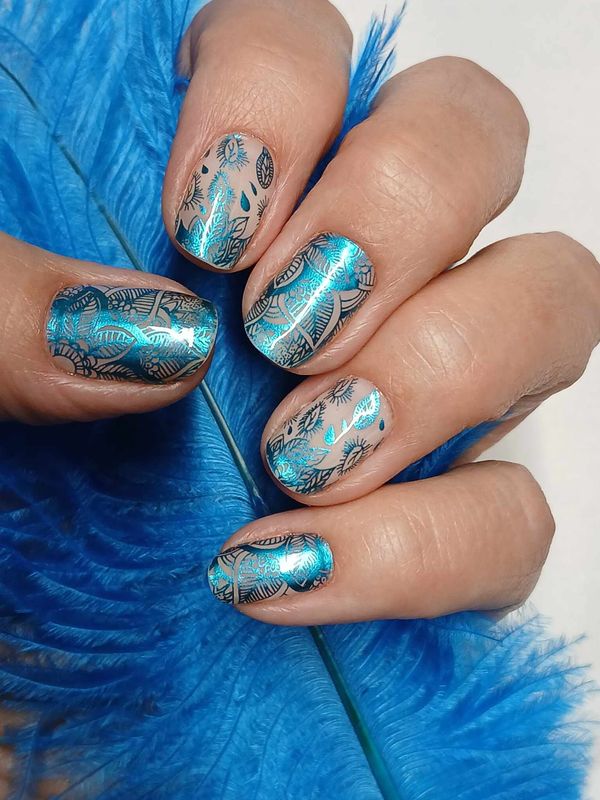 Turquoise Treasure, Overlay, 16er-Nagelfolie Magic Nail Wraps Exklusivdesign