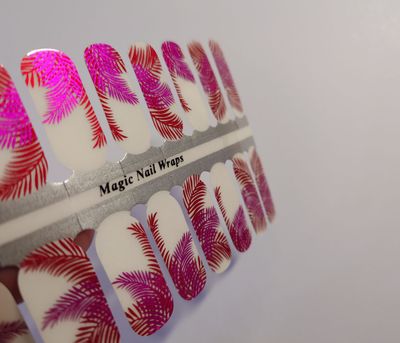 Pagenta Leaves, Overlay, 16er-Nagelfolie Magic Nail Wraps Exklusivdesign Pagenta Leaves, Overlay, 16er-Nagelfolie Magic Nail Wraps Exklusivdesign